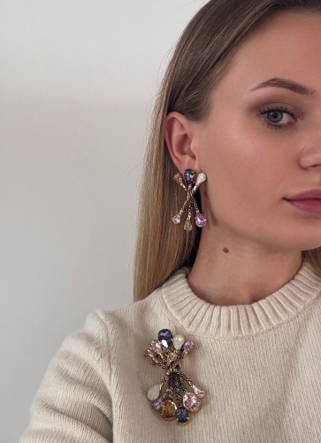 Фото Серьги "Хромосомы" Claudio Canzian CC00202133 violet