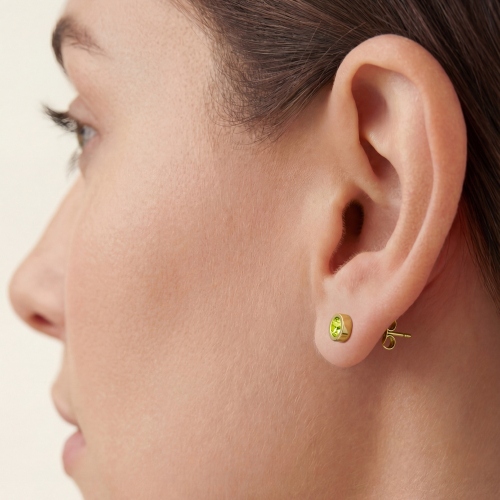 Пусеты Apple Green 6х3 Fiore Luna SWE126 AG G