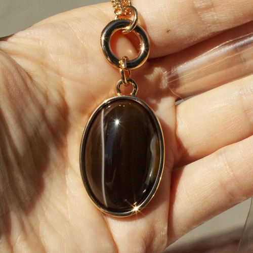 Фото Колье COFFE AGATE Elegia Fiore Luna LN5153 BR/G