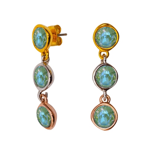 Фото Серьги Green colors Kristal Fiore Luna A2101SW-E01.16 G/MIX