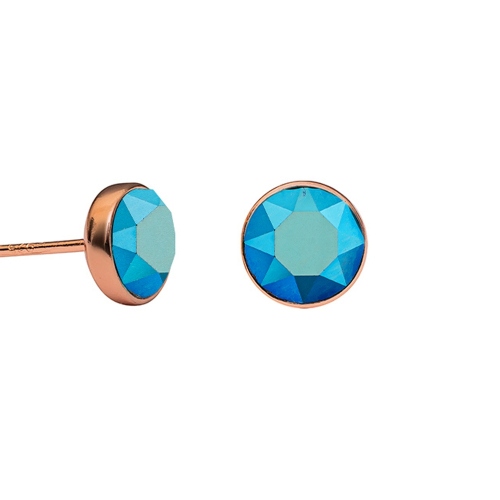 Пусеты Crystal Metalic Blue Fiore Luna SWE297 CMB RG