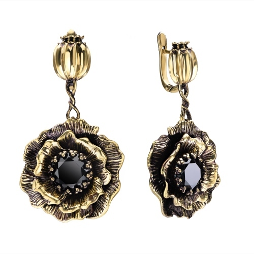 Фото Серьги PAPAVERO Fiore di Firenze OR171021 NERO