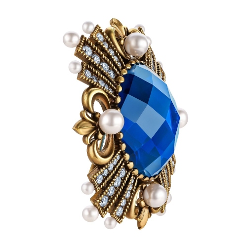 Фото Колье/Брошь ORDINE FIORENTINO Fiore di Firenze SP1854 PERLA BLU
