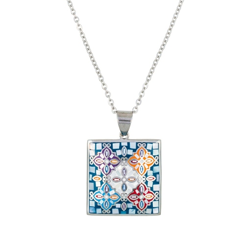 Фото Колье ENAMEL MIX Art Deco Fiore Luna BP03194-2 M/S