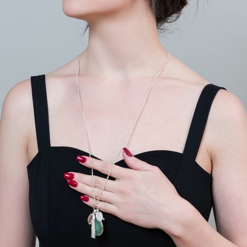 Фото Колье GREEN AVENTURINE Elegia Fiore Luna LN5126 RG/S