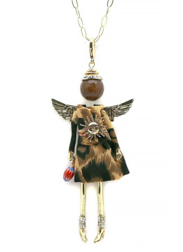 Фото Подвеска Miamelie кукла Анджел с крыльями в коричневом платье