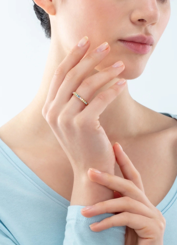 Фото Кольцо 18,5 мм Multicolour Pastel Gold Coeur de Lion 0127/40-1590 58