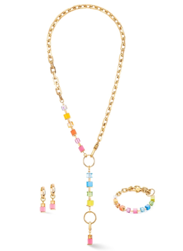 Фото Браслет Cube Fusion Charm gold-rainbow Coeur de Lion 4712/30-1500