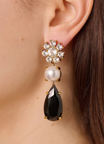 Фото Серьги MISIA SG BLACK / CRYSTAL Dyrberg Kern 470094