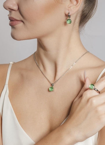 Фото Кольцо Firenze peridot 18.5 мм  Qudo 610845 G/S 