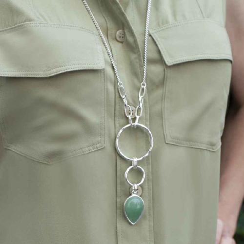 Фото Колье GREEN AVENTURINE Fiore Luna Classic Fiore Luna LN3171-5 G/S