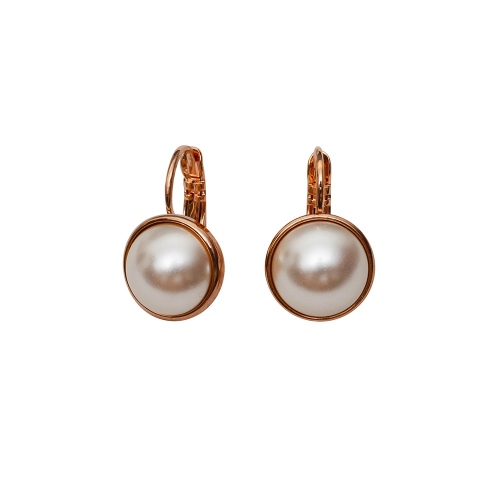 Фото Серьги Cream Pearl Kristal Fiore Luna A2010PE-E01.12 BR/RG