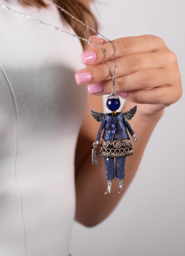 Фото Подвеска Miamelie кукла Николина с крыльями в чернильном платье