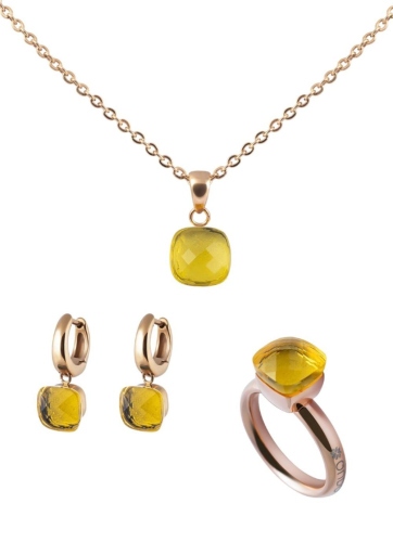 Фото Колье Firenze light topaz Qudo 400329.1 BR/RG