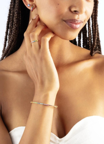 Фото Серьги Multicolour Rainbow-Gold Coeur de Lion 0146/23-1535