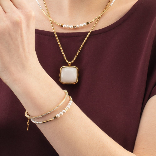 Фото Браслет Shimmering Princess Pearls White-Gold Coeur de Lion 4312/30-1416