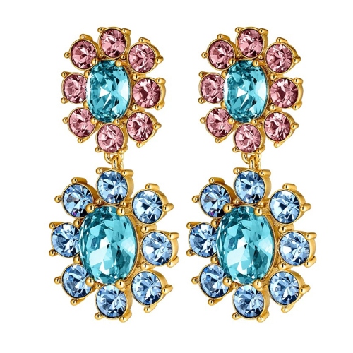 Серьги LINA SG LIGHT BLUE/ROSE