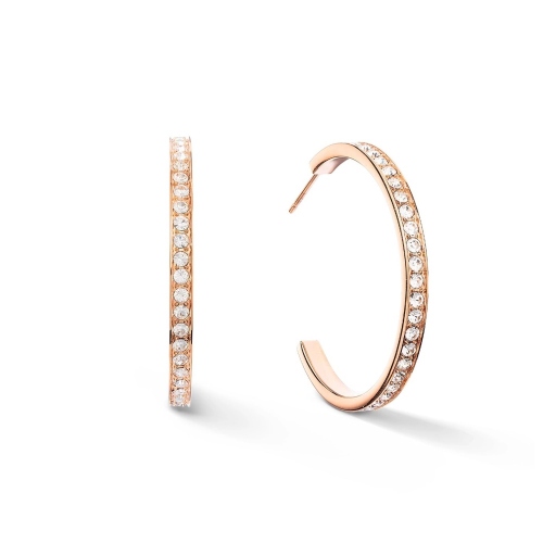 Фото Серьги Crystal-Rose gold Coeur de Lion 0128/21-1822