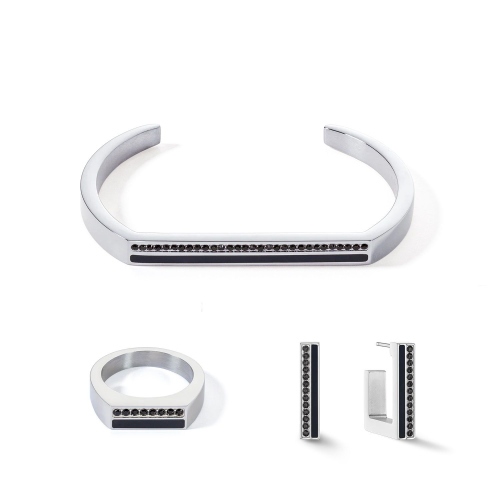 Фото Серьги Black-Silver Coeur de Lion 0133/21-1317