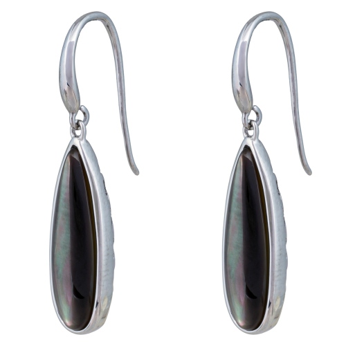 Фото Серьги Капля SHELL Art Deco Fiore Luna AE01376-13 BW/S