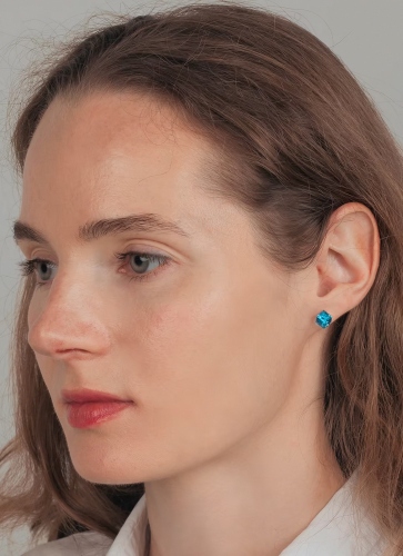 Фото Пусеты Aquamarine Fiore Luna Classic SWE2127/2 A S
