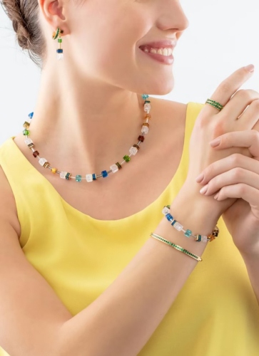 Фото Серьги Dark Green-Gold Coeur de Lion 0127/21-0549