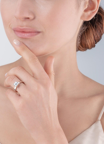 Фото Кольцо Crystal silver Coeur de Lion 0500/40-1817 52