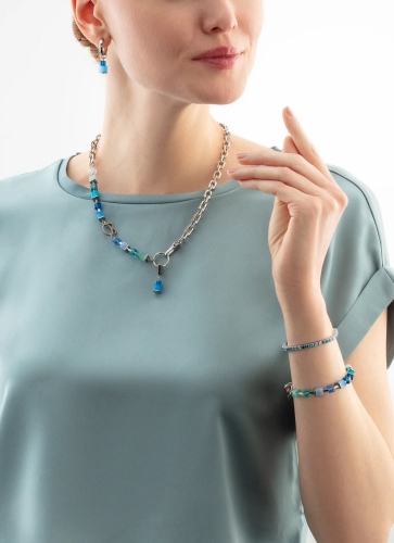 Фото Колье Blue-Turquoise Coeur de Lion 4712/10-0706