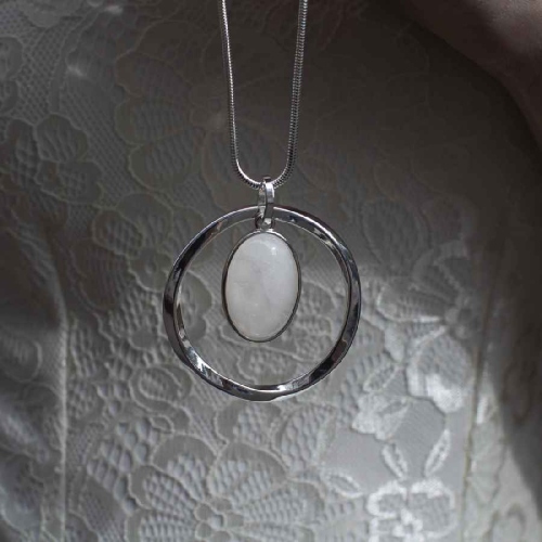 Фото Колье WHITE OPAL Elegia Fiore Luna LN5138 BW/S