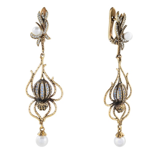 Фото Серьги Ragno Art Nouveau Fiore di Firenze OR0107 GRANAT/OLIVE