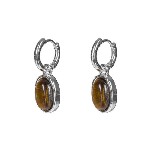 Фото Серьги TIGER EYE Elegia Fiore Luna LE1203 BR/S