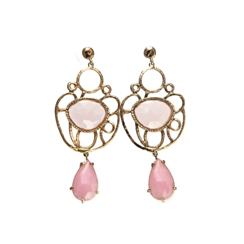 Фото Серьги Estrosia розовый кварц  ES-ORD30-9