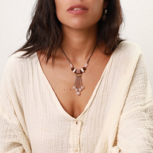 Фото Колье Choco rose Nature Bijoux 15-42071