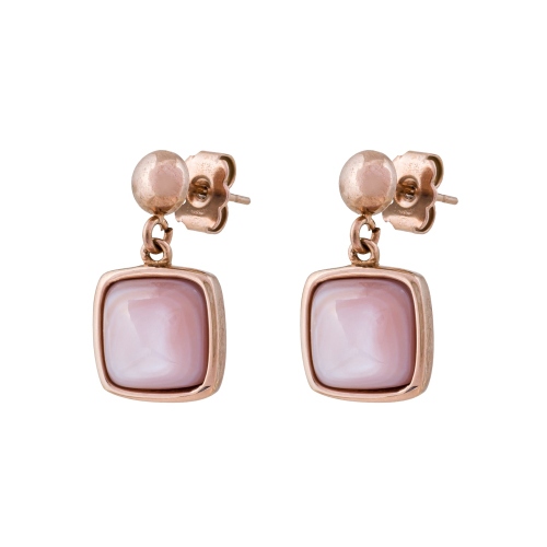 Фото Серьги Куб SHELL ROSE Art Deco Fiore Luna AE02914-3 R/RG