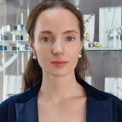 Серьги WHITE SHELL PEARL Fiore Luna ABE06611-04 S