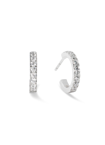 Фото Серьги Hoop Crystal-Silver Coeur de Lion 0146/23-1817
