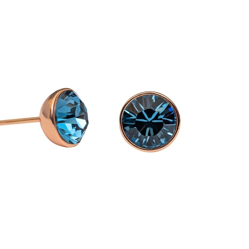 Фото Пусеты Denim Blue Kristal Fiore Luna SWE298 DB RG