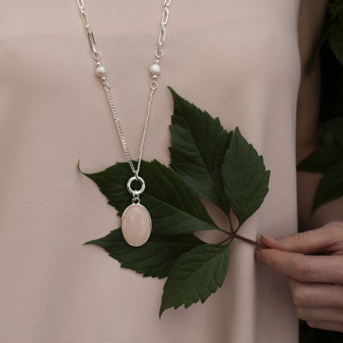 Фото Колье ROSE QUARTZ Elegia Fiore Luna LN5154 R/S