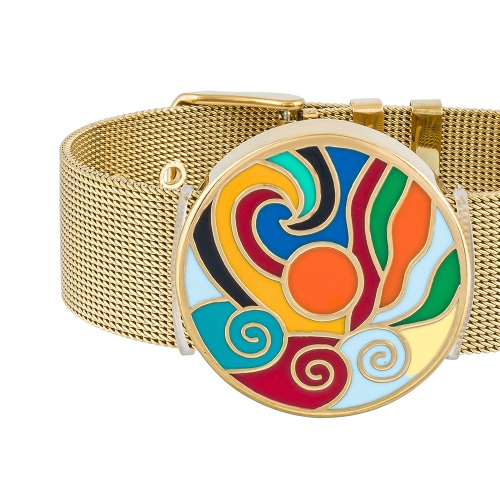 Браслет на металлическом ремешке Fiore Luna CB13784-3 G