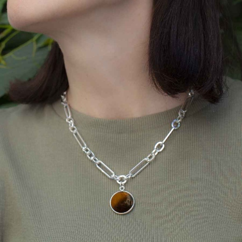 Фото Колье TIGER EYE Fiore Luna Classic Fiore Luna LN5147 BR/S