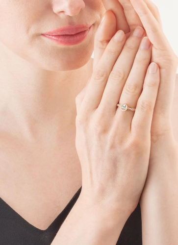 Фото Кольцо Crystal-Rose gold Coeur de Lion 0228/40-1822 58