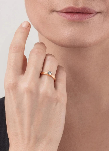 Фото Кольцо Crystal-Rose gold Coeur de Lion 0501/40-1822 58