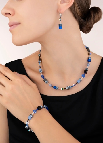 Фото Серьги GeoCUBE cobalt blue Coeur de Lion 4014/20-0712