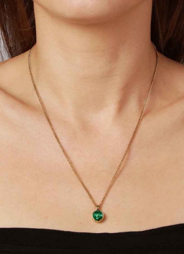 Фото Колье ETTE SG EMERALD GREEN Dyrberg Kern 360016
