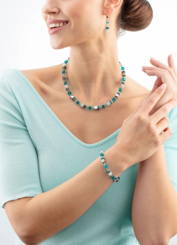 Фото Серьги Dark Green-Silver Coeur de Lion 4010/20-0548