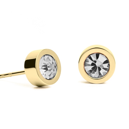 Пусеты White 5х2.5 Fiore Luna SWE125 W G