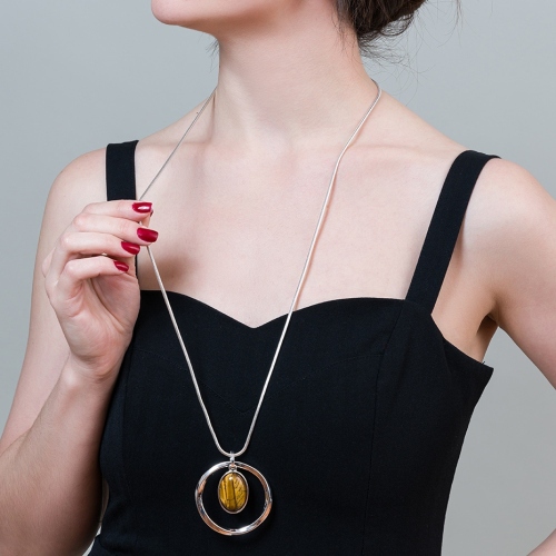 Фото Колье TIGER EYE Elegia Fiore Luna LN5129 BR/S