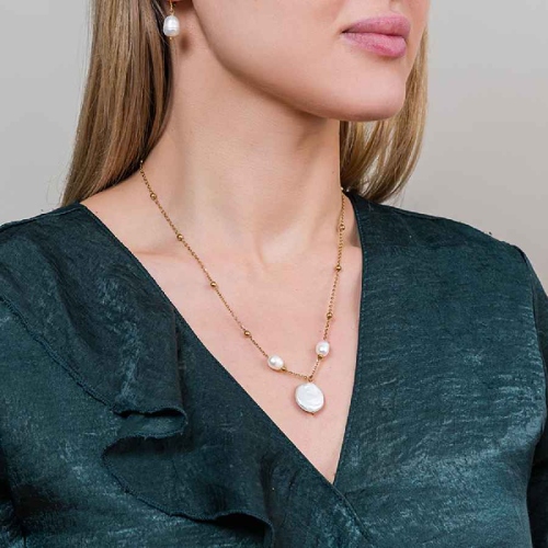 Фото Колье AGAT ROSE Art Deco Fiore Luna BP03181-3 R/G