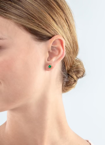 Фото Серьги Dark Green-Gold Coeur de Lion 0501/21-0549