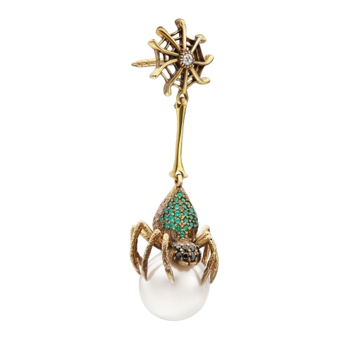 Фото Серьги Ragno Art Nouveau piccolo Fiore di Firenze OR2210-2 SMERALDO